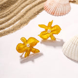 Chalcedony Carved Flower Studs Chalcedony Carved Flower Studs