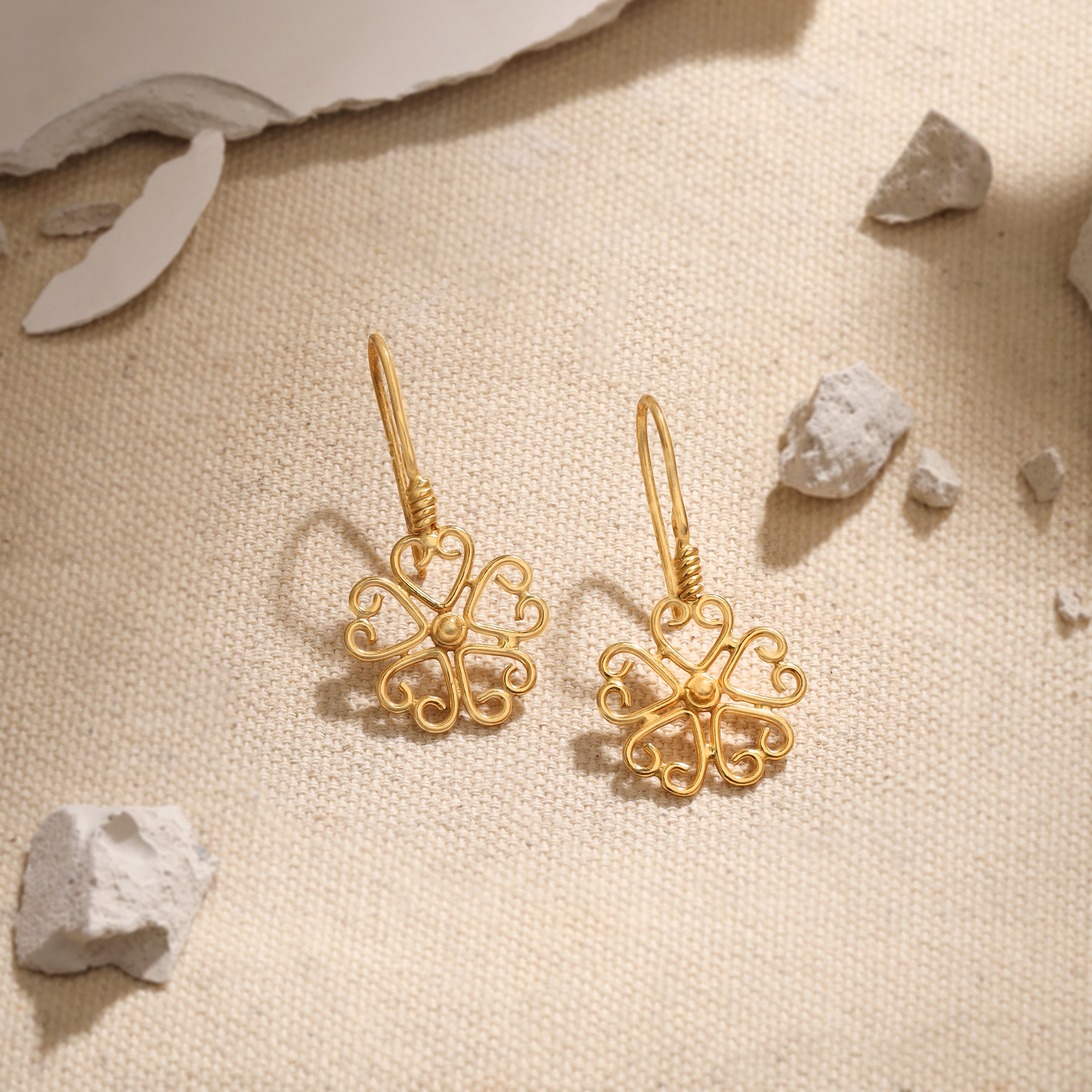 Flower Drop Earrings Flower Drop Earrings