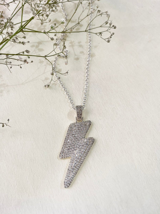 Iced Bolt Necklace