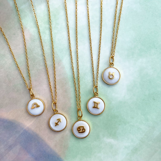 Zodiac Sign with Mother of Pearl