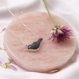 92.5 Sterling Silver Carved Bird Necklace 92.5 Sterling Silver Carved Bird Necklace