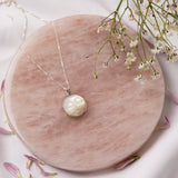 92.5 Sterling Silver Carved Moon Necklace 92.5 Sterling Silver Carved Moon Necklace