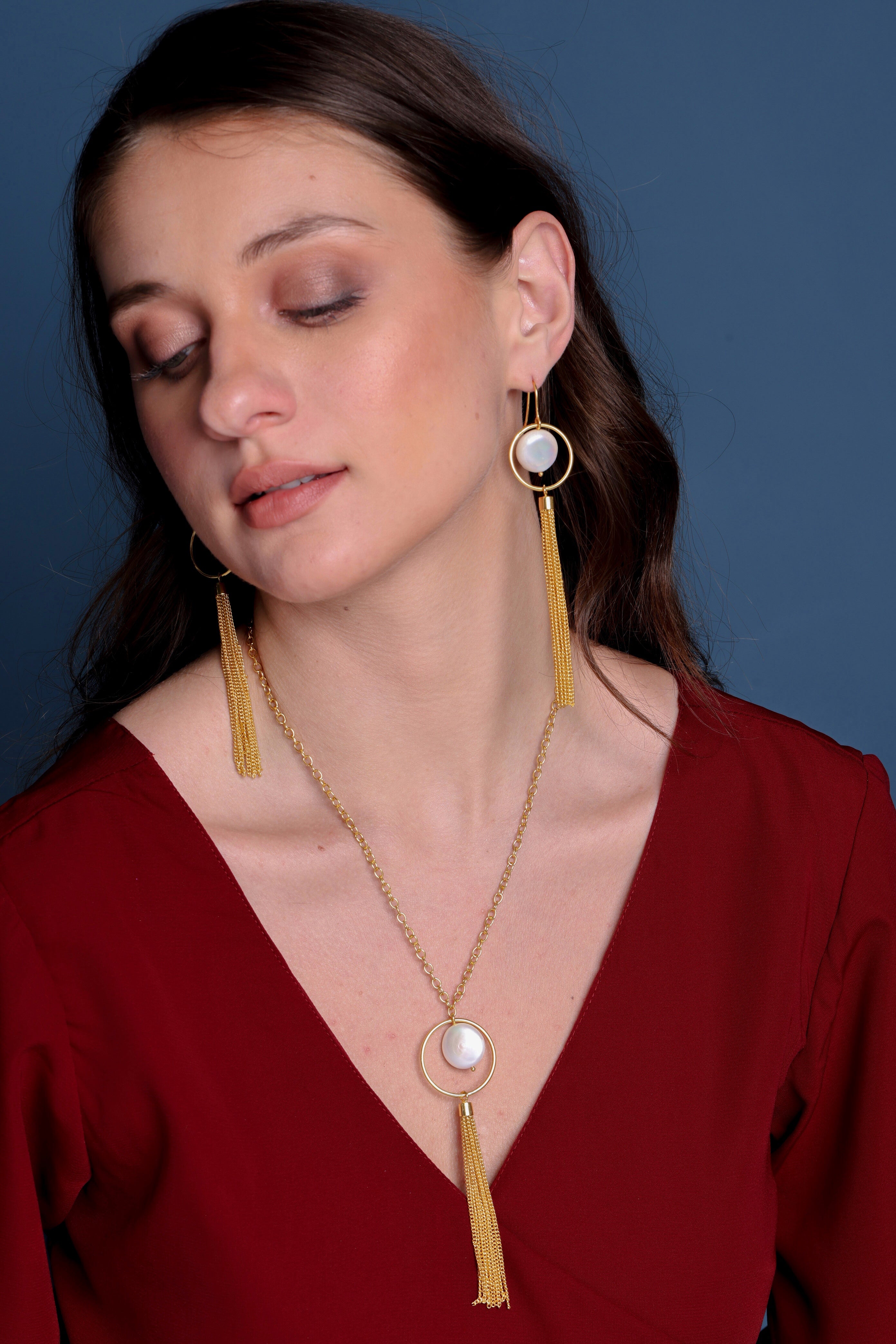 Lustre Tassel Earrings Lustre Tassel Earrings