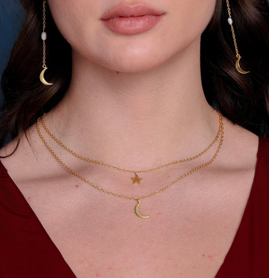 Moon & Star  Earrings