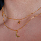 Star & Moon Charm Necklace Star & Moon Charm Necklace