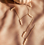 Dangling Pearl Necklace Set Dangling Pearl Necklace Set