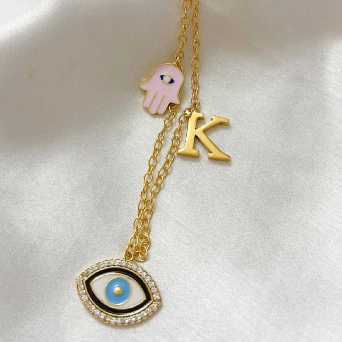 Initial Charm Necklace Initial Charm Necklace