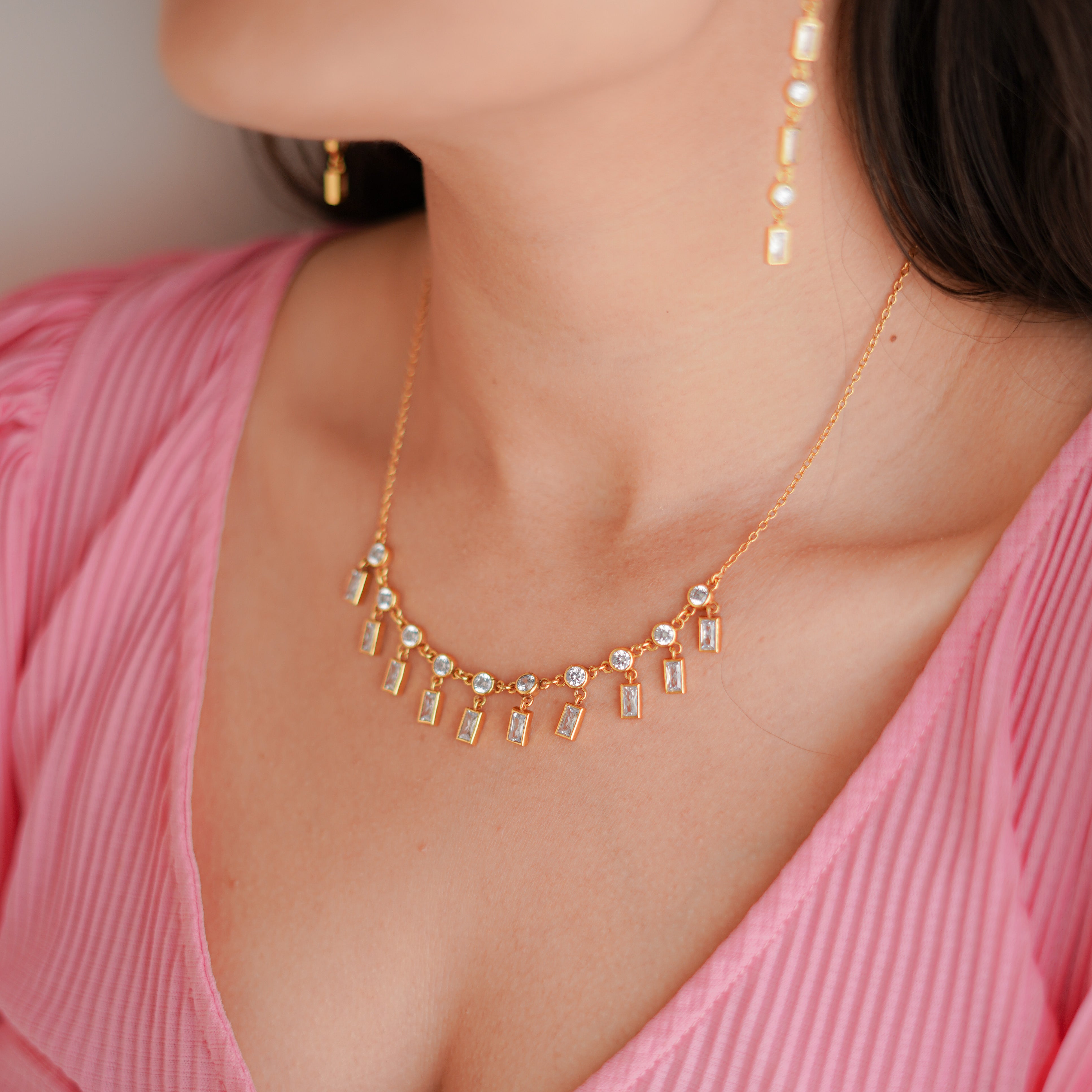 Baguette Necklace Baguette Necklace