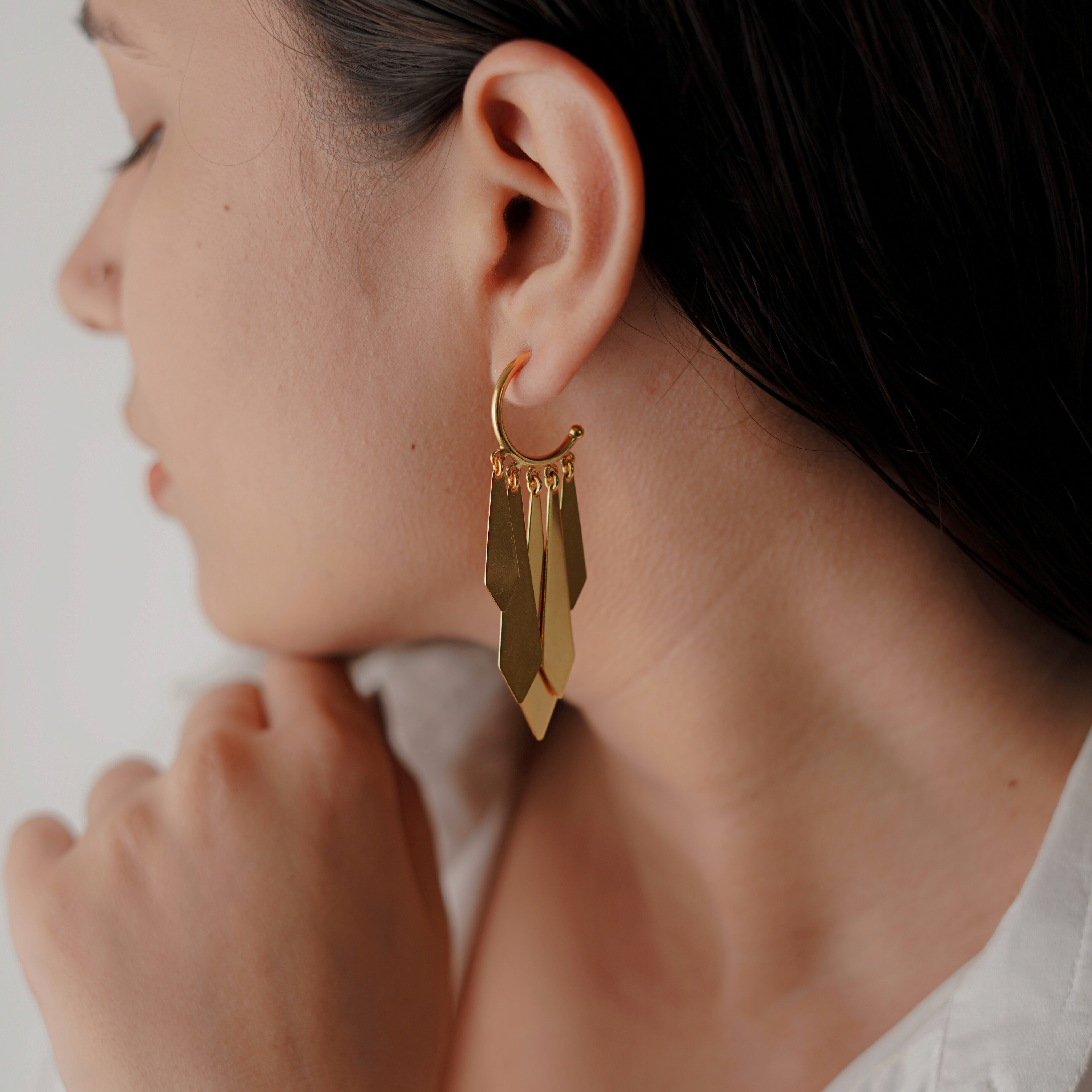 Gold Multi Drop Earrings Gold Multi Drop Earrings