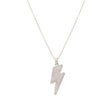 iced Long Lighting Bolt Necklace