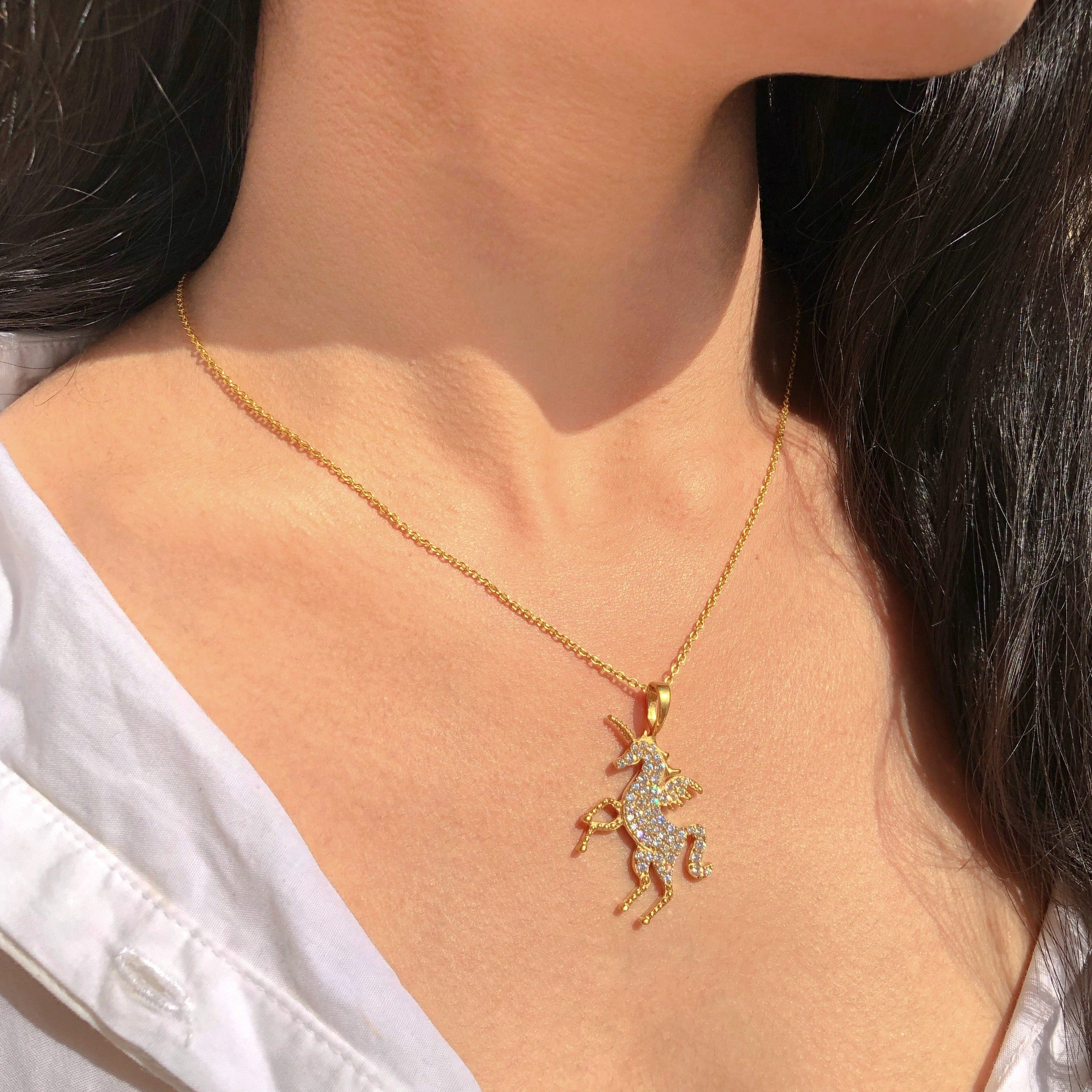 Handmade Unicorn Pendant Cute Unicorn Necklace Gold Chains Childhood Necklace  Jewelry Gift | Womens jewelry necklace, Women jewelry, Women's jewelry and  accessories
