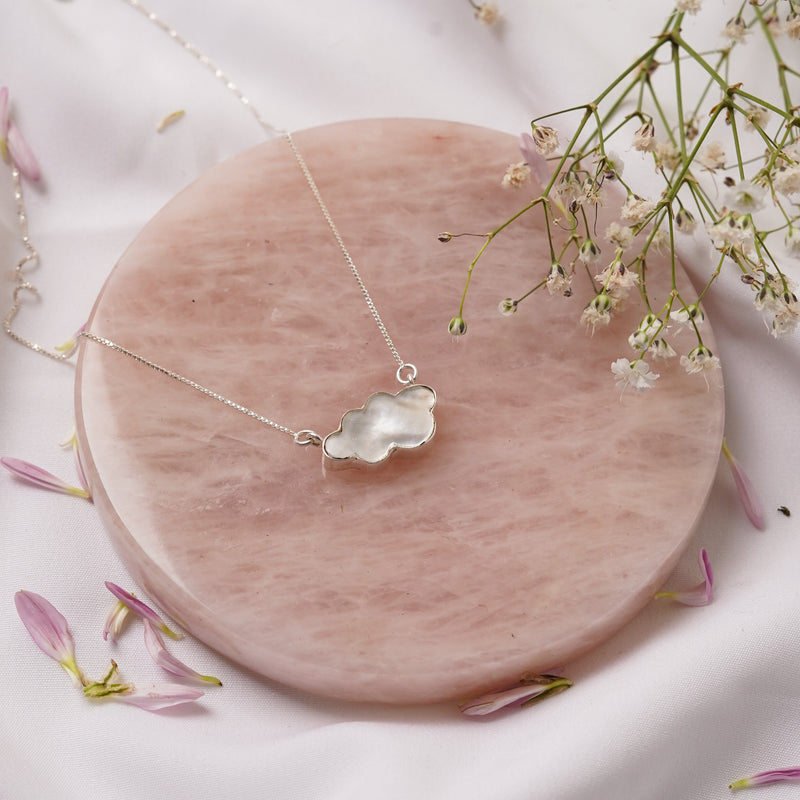 92.5 Sterling Silver Cloud Necklace